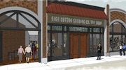 Rendering of High Cotton's taproom facade