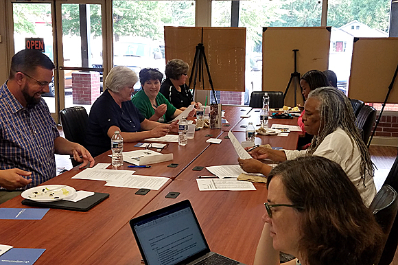 A Healthier Tennessee Neighborhoods focus group hosted by VECA earlier in July, featured representatives from the Crosstown and Klondike Smokey City CDCs.